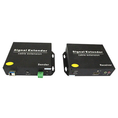 2-Way Audio HDMI Over Fiber Extender With Bidirectional RS232 And IR , 20km @ 4K