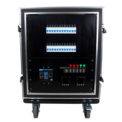 Distro box power distribution for led display in flight case 