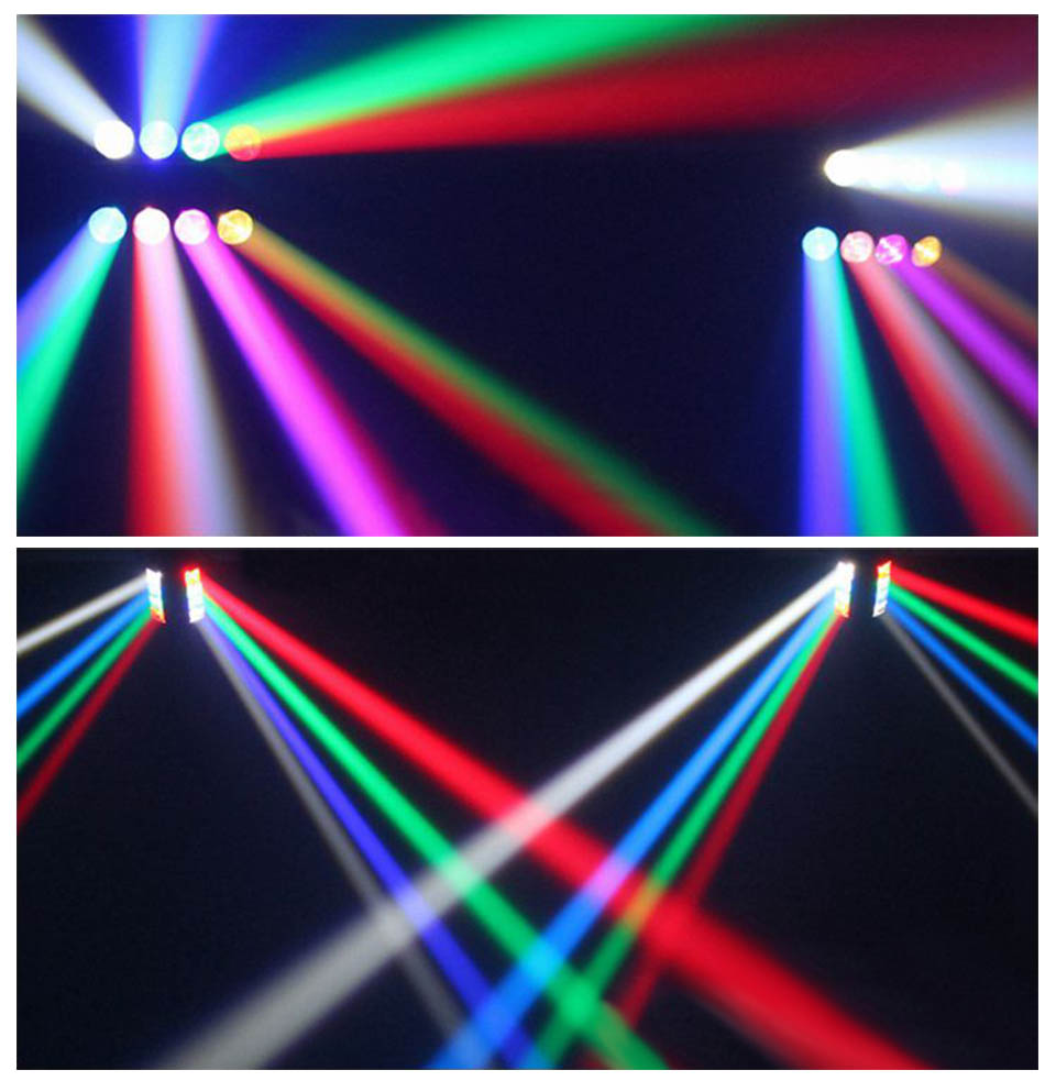 Party dj stage dmx mini 8x3w rgbw led spider beam moving head light