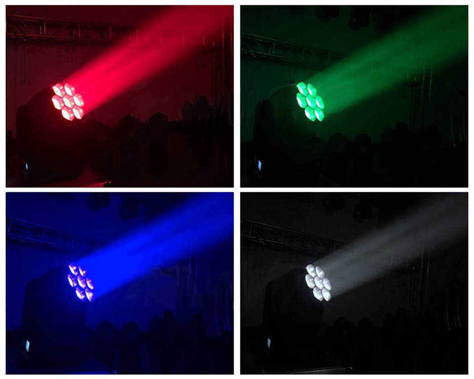 Dj club disco ZOOM 7x40w RGBW 4 in 1 beam wash LED moving head light