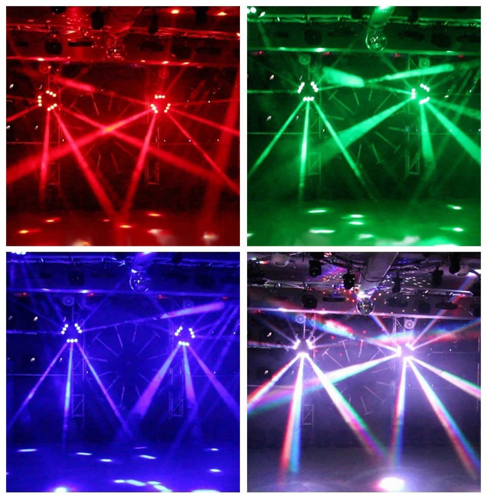 DJ bar 9pcs 10w rgbw 4in1 led spider beam moving head light